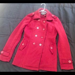 Burgundy Pea Coat